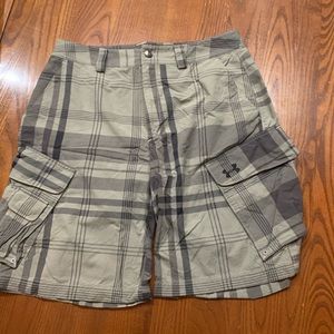 Under Armour Gray Plaid Shorts